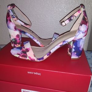 Gorgeous Floral Chunky Heels